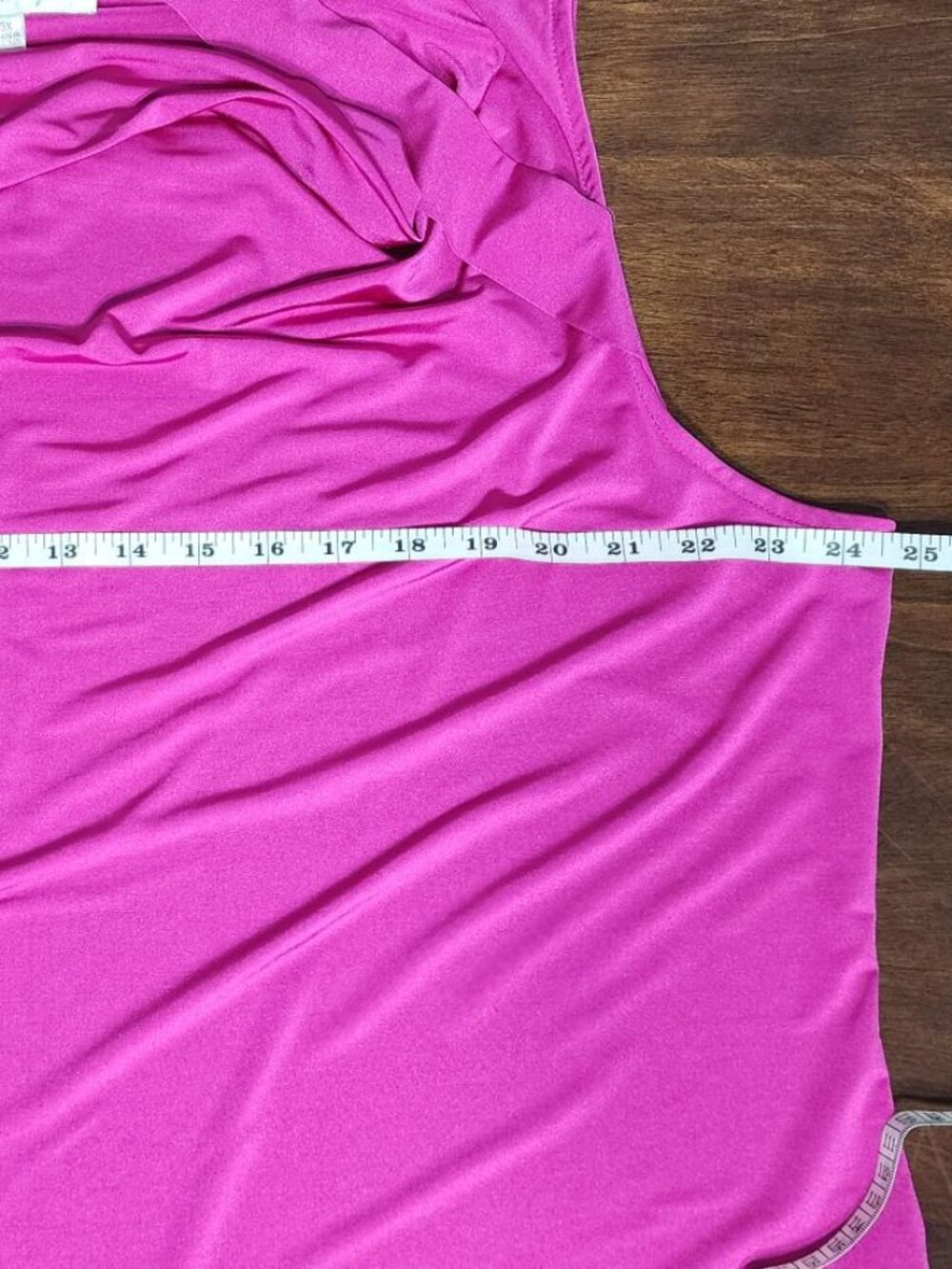 Jones Studio Fuchsia 3X Sleeveless Top – Draped Cowl Neck with Shoulder Accents - Picture 13 of 13